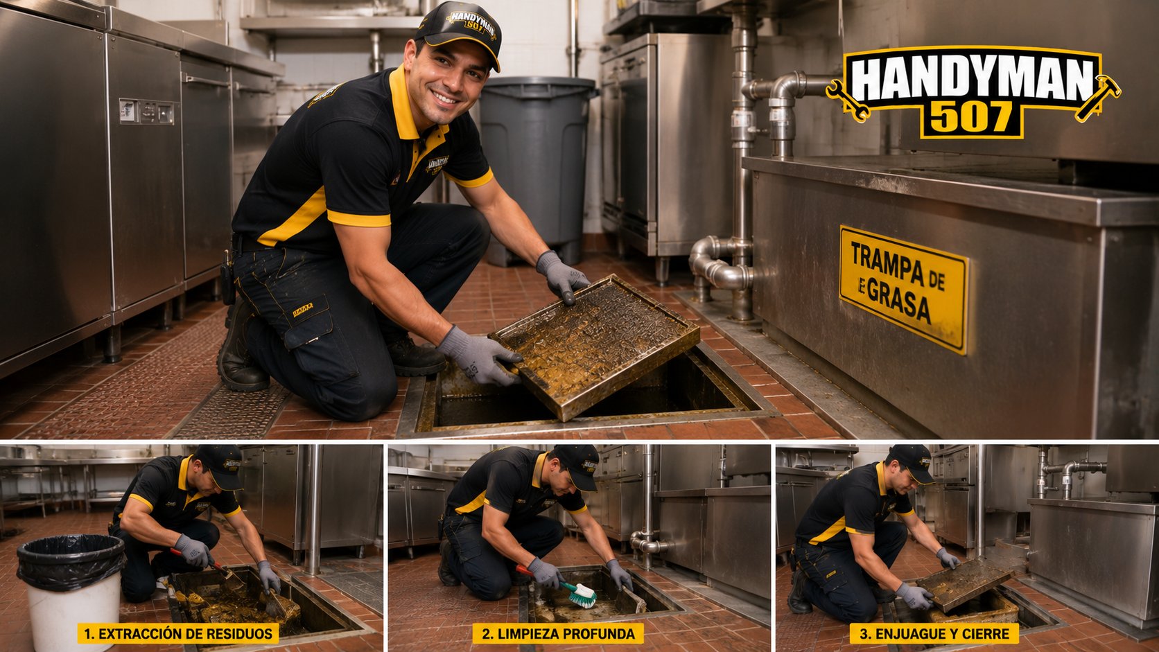 Limpieza de Trampa de Grasa Handyman 507